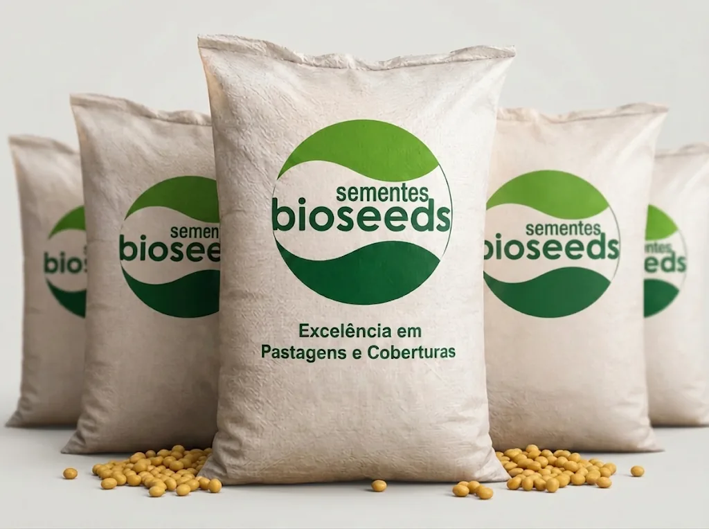 Sacaria oficial Sementes Bioseeds pronta para expedição